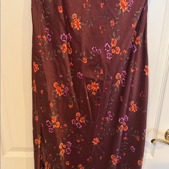 Floral Slip Dress in Deep Burgundy Free People Butterfly Babe Size Medium - Picture 6 of 10